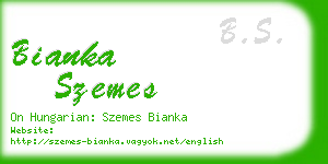 bianka szemes business card